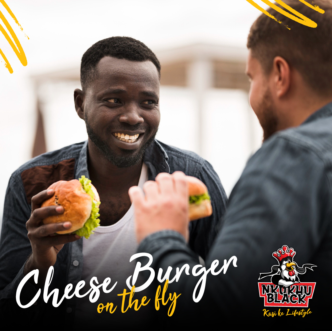 Get a #kickstart to your week with our legendary Cheese Burger 🍔🧀 #MondayMotivation #Delicious #NkukhuBlack #Diepsloot