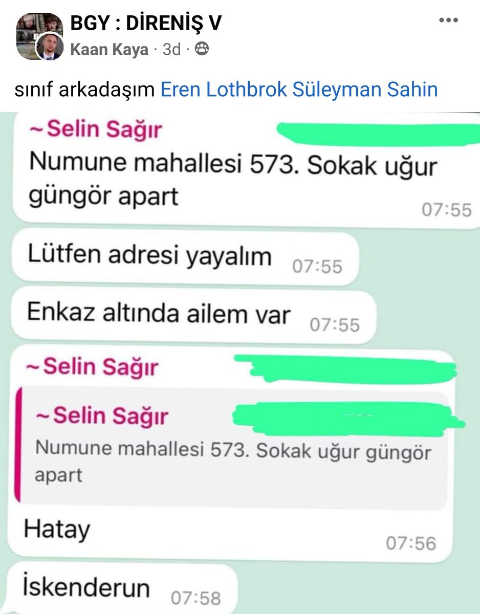 Grup üyemizin arkadaşı: Hatay İskenderun numune mahallesi 573.sokak uğur güngör apartmanı enkaz altında ailesi var

#deprem