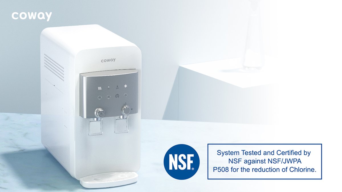 #COWAY ’s efforts to provide safe and hygienic water would continue. Proud to announce that COWAY Neo Plus Water Purifier is the world’s first water purifier manufacturer to receive the certification from @NSF_Intl #NSFInternational #NSF #CowayWaterPurifier #코웨이