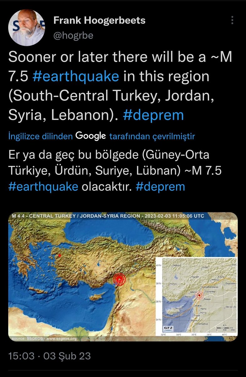 03.02.2023 Tarihinde #deprem olacağını nasıl bildiler?

#Kandilli