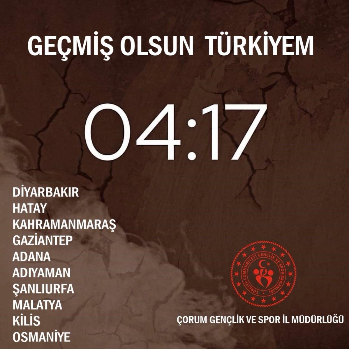 CorumKYGM's tweet photo. GEÇMİŞ OLSUN TÜRKİYEM... https://t.co/PalEstJ0kg