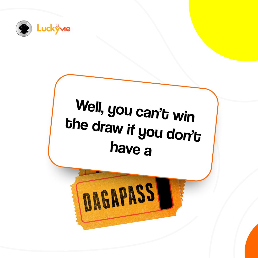 DAMIADENUGA's tweet image. I'm giving N50,000 on Friday to someone with a #DAGAPass 

Get yours here to win: luckyme.ng/daga