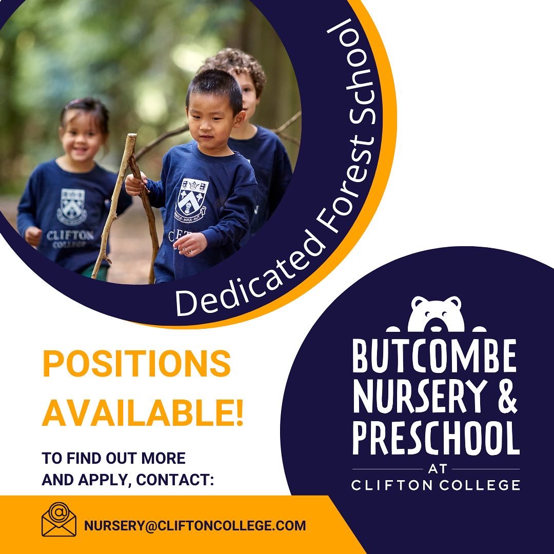 Come and join our friendly team at Butcombe Nursery &amp; Preschool at Clifton College!

We are currently looking for Qualified Nursery Practitioners.

Contact us now to find out more and apply today:
nursery@cliftoncollege.com

ow.ly/RjR050MKlw8