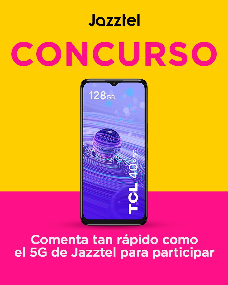 jazztel_es's tweet photo. ¡¡CONCURSO!! ¿Eres tan rápido como el #5G ? Pues este #TCL40R5G puede ser tuyo 🥳 🥰
🌟 Sígue a @jazztel y a @tclmobilees
🔁 Haz RT
🥳 Cuéntanos quienes de tus amigos se merecen un #TCL40R5G y por qué. Incluye el HT #Jazztel5G en tus respuestas.
BBLL en https://t.co/RFKXEv29QP https://t.co/1PfjEiJvd9