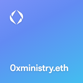 0xministry.eth bought for 0.2 ETH on OpenSea #ENS #ensdomains #EnsNames

ens.vision/name/0xministr…