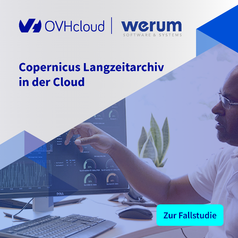 OVHcloud_DE's tweet photo. Im Auftrag der EuropÃĪischen Kommission und der @esa hat #Werum einen Copernicus Langzeitarchivierungsservice in der @OVHcloud aufgebaut. Erfahrt wie dadurch groÃe Datenmengen fÞr Nutzer auf der ganzen Welt sicher & zuverlÃĪssig zur VerfÞgung gestellt werden! ⎠#CustomerStory
