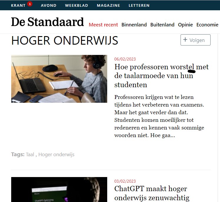 🤔
Artikel geschreven met ChatGPT? <a href="/destandaard/">De Standaard</a>