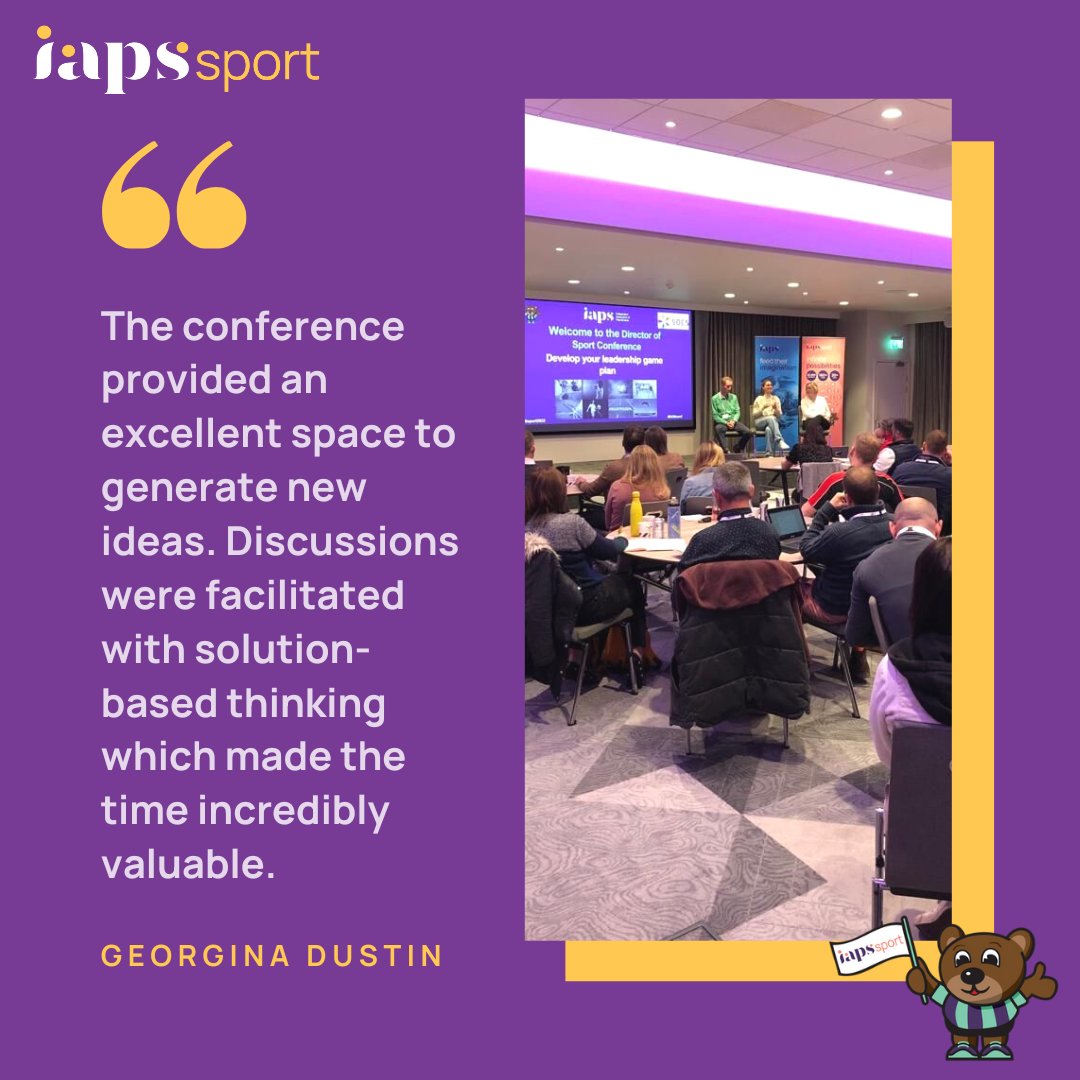 We had fantastic feedback from last year’s Director of Sport Conference. Keep your eyes peeled for the date of our next Director of Sport Conference which will be released very soon! #iaps #iapssport #conference