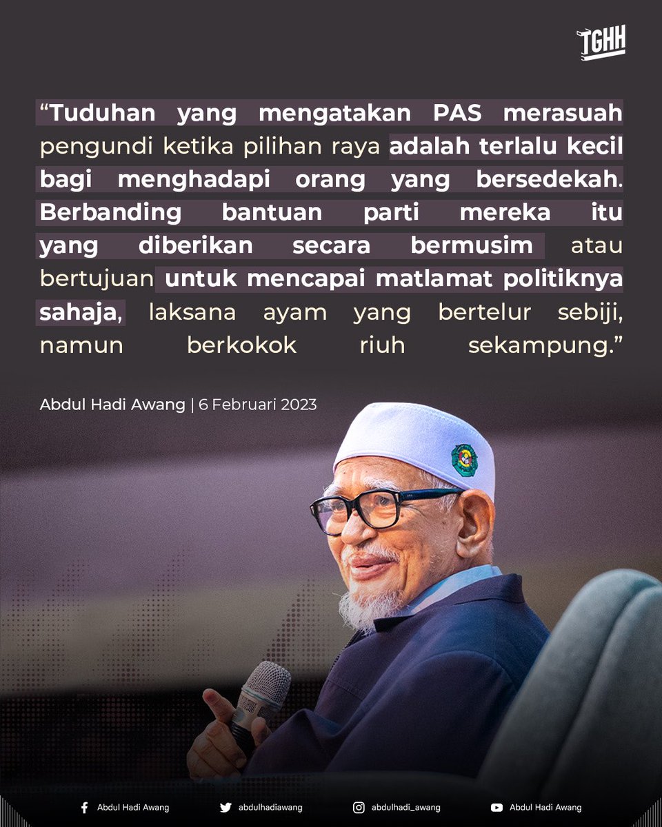 Tuduhan yang mengatakan PAS merasuah pengundi ketika pilihan raya adalah terlalu kecil bagi menghadapi orang yang bersedekah.