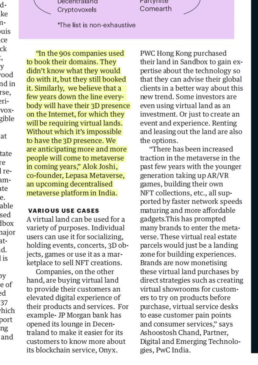 Lepasaorg's tweet photo. Sipping the success &amp; gulping the recognition, Lepasa recently got featured in the prestigious Entrepreneur Magazine ! @Entrepreneur  🌟🌟

Check out the top highlights 😀
#entrepreneur #entrepreneurship #VRE #Web3 #NotJustJPEGs #VR #web3community #Lepasa #Metaverse https://t.co/VKoXy9anyf