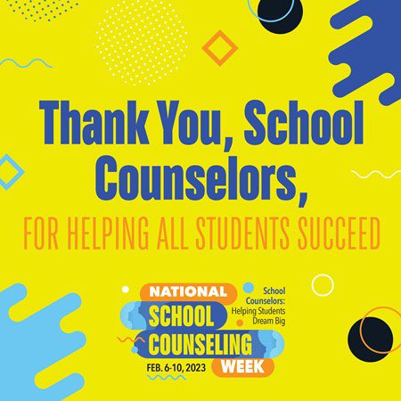 Special thanks to all the amazing school counselors helping each student they encounter feel seen and heard in this world!