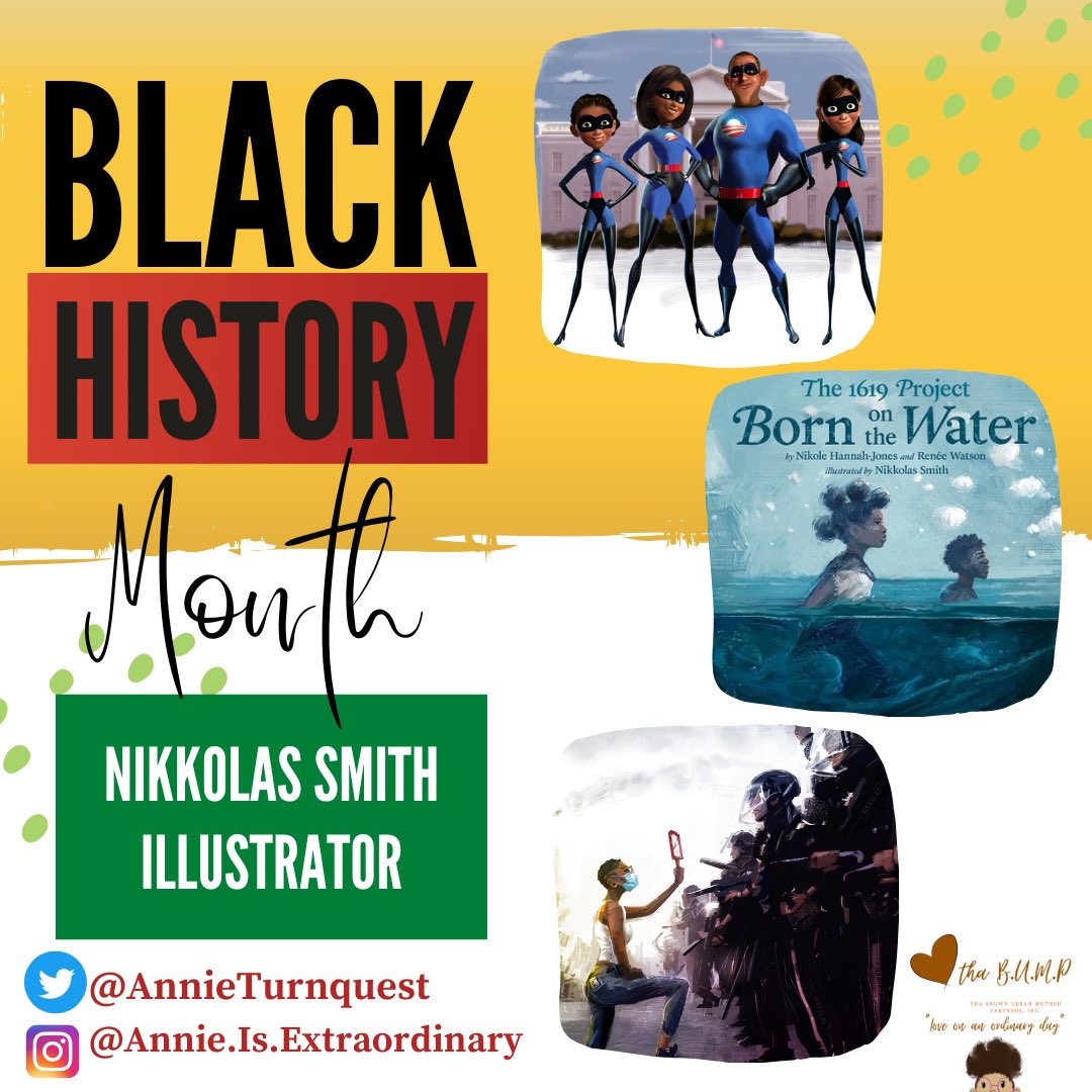 CyndiTurnquest's tweet photo. Happy #BlackHistoryMonth month 2023 #thabump is celebrating Children Book illustrator Nikkolas Smith. Capturing black characters with the love of his brush. #blacklibrariansmatter #librariansinallschools #booksavelives #readingsavelives #nikkolassmith #Illustrator https://t.co/77RChZKMYQ
