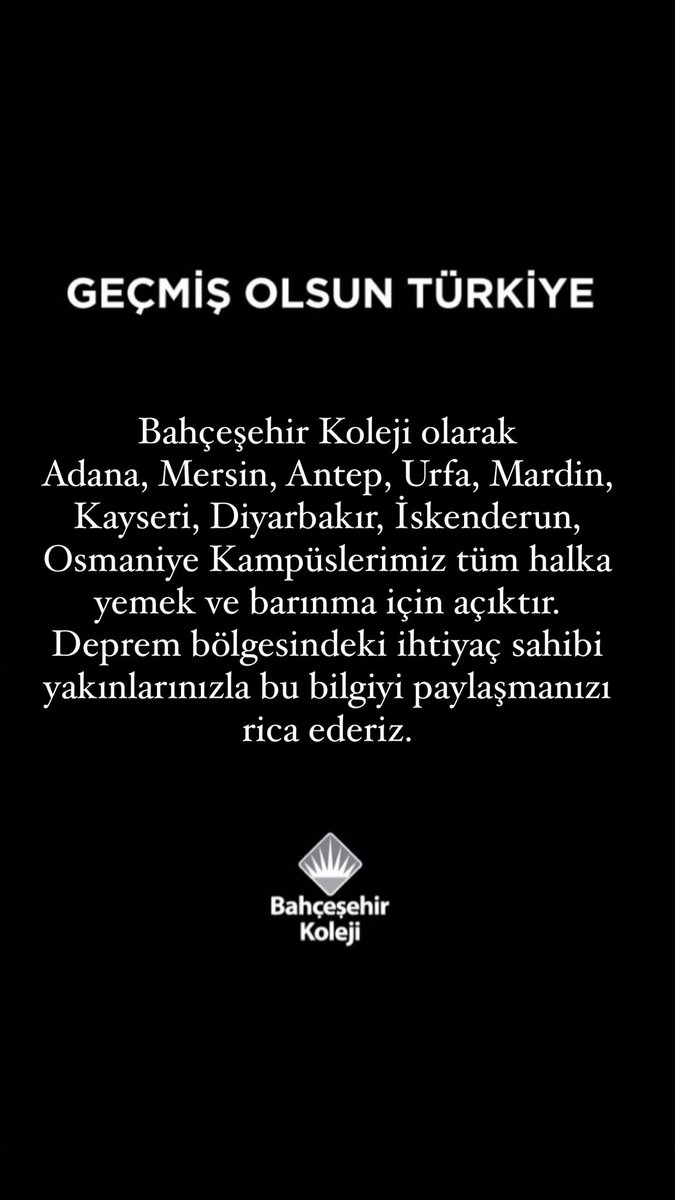 Tuncay_Goksu's tweet photo. #Deprem bölgesinde yer alan Kampüslerimiz tüm halka açılmıştır.yemek ve barınma için https://t.co/INC5H5Dz1I