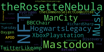 infokalyptisch's tweet photo. Trending in my timeline now: #NFT (5) #Mastodon (2) #Musk (2) #ManCity (1) #HogwartsLegacy (1) #XboxPlaystation (1) #TwitterLikeamp (1) #BBCChair (1) https://t.co/j25jk3kWxh