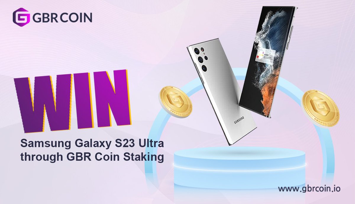 gbr_coin's tweet photo. Great news!🎉GBR Coin launched a new #staking promotion for all our $GBR coin holders and new users. Stake $10,000 worth of #GBRCoin and stand a chance to win🥳a #SamsungGalaxyS23 Ultra.

Stay tuned for the updates and join us in the celebration!

#GBR #Anniversary #Promotion https://t.co/8DMtLZAqjV
