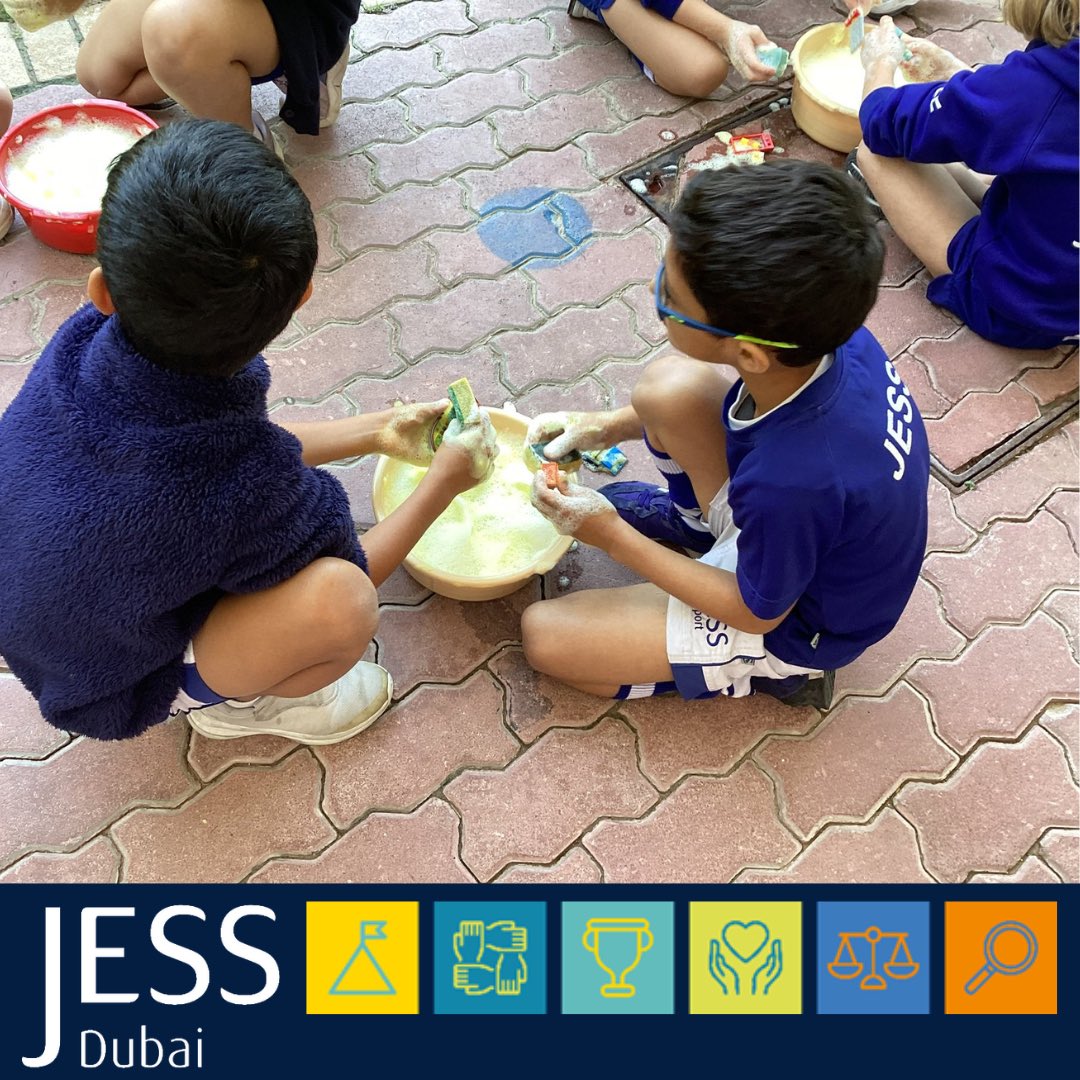 JESSAlumni's tweet image. JESS Jumeirah Year 3 had so much fun learning about imperative verbs! They washed their toys and used lots of imperative verbs, then transferred this to writing instructions later!