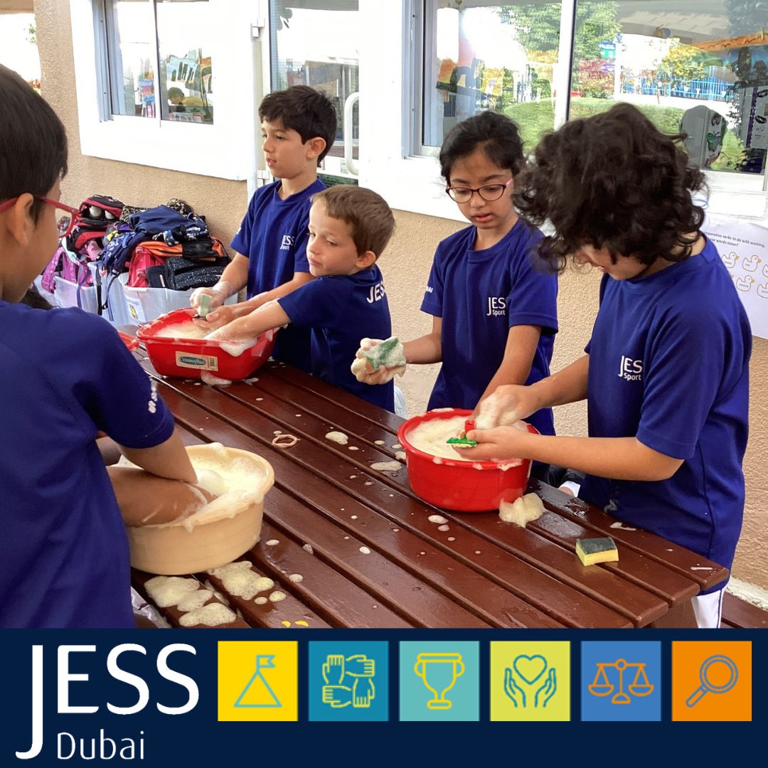 JESSAlumni's tweet image. JESS Jumeirah Year 3 had so much fun learning about imperative verbs! They washed their toys and used lots of imperative verbs, then transferred this to writing instructions later!