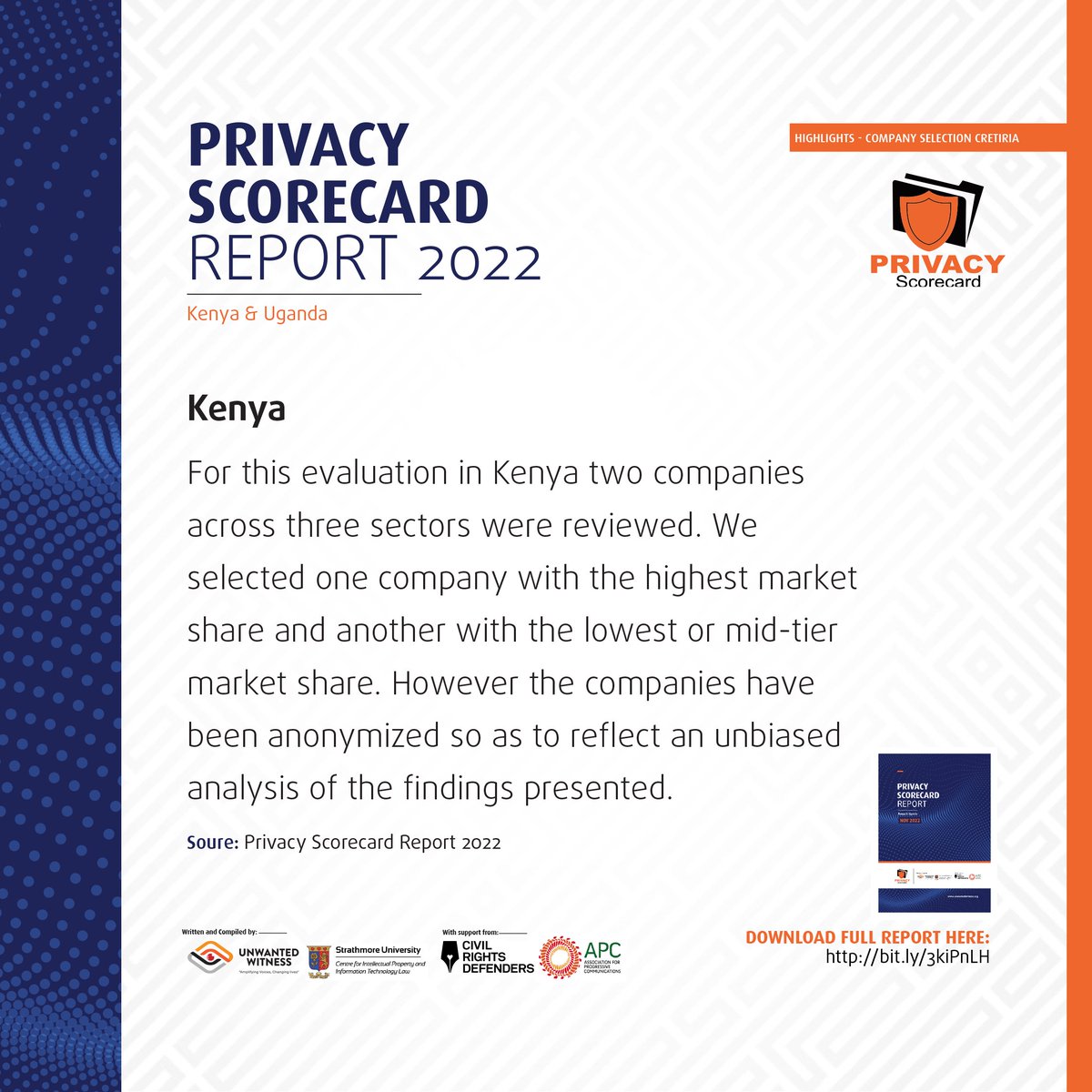 AfricaPrivacy's tweet photo. "The companies were selected on the basis of their market share in Kenya 🇰🇪; one with the highest market share, and the second with mid – tier share." #PrivacyReport
The companies were selected from three sectors; 
  ✅Financial services 
  ✅Telecommunications 
  ✅E-commerce https://t.co/Of75TtUdTy