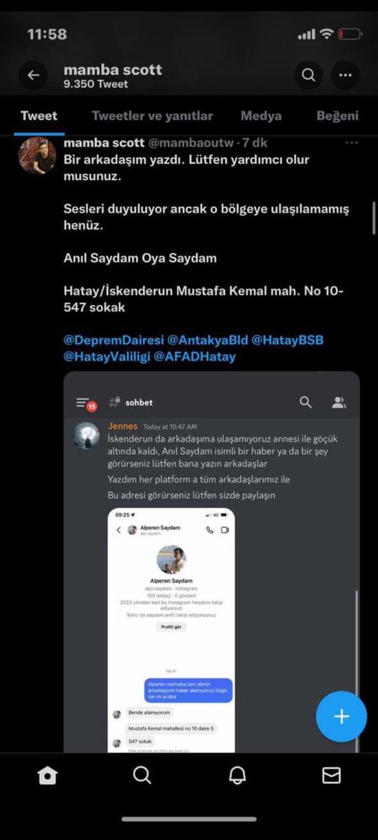 Kreensa's tweet photo. @AFADBaskanlik @AFADHatay https://t.co/nU5vnxoRxY