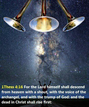 At the ἁρπάζω means  Rapture, a trumpet of God is mentioned. This trumpet will sound and the dead will be raised.  God and Jesus Their voice is heard by John as a loud voice, as of a trumpet (Revelation 1:10 &amp; 4:1)