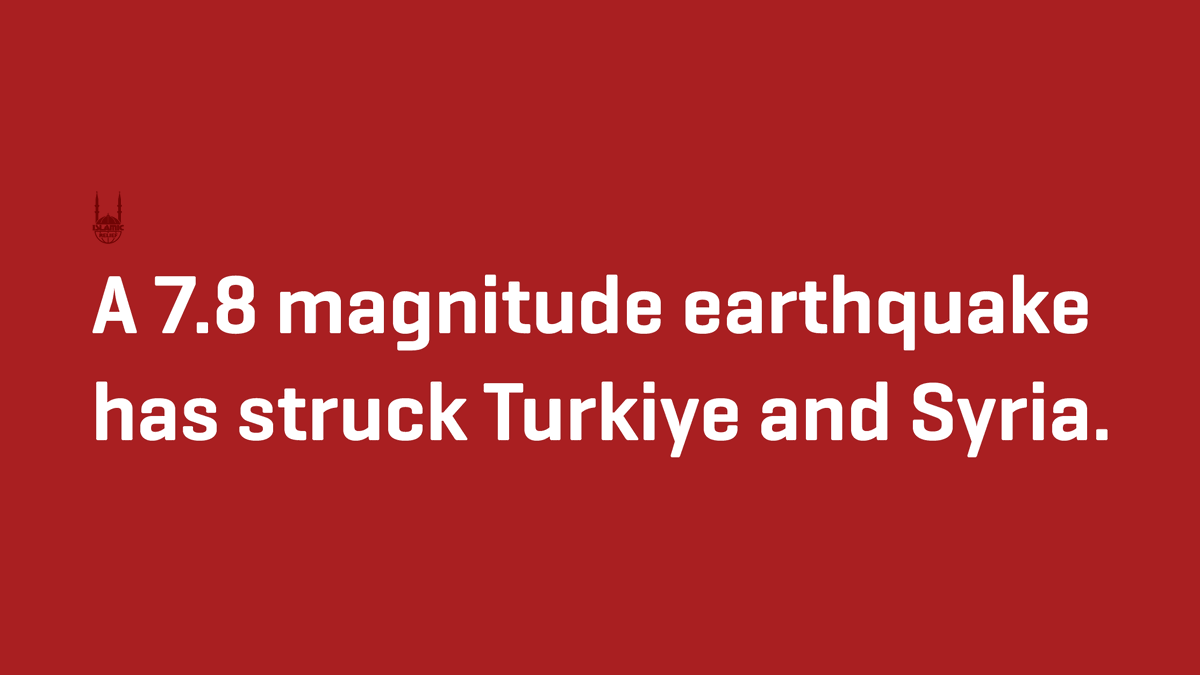 IslamicReliefUK's tweet photo. A 7.8 magnitude earthquake has struck southern #Turkiye, and northern #Syria. Over 1,200 lives have been lost, and this number is expected to rise.

Islamic Relief teams are on the ground responding to the disaster, in both Turkiye and Syria.

Donate Now: https://t.co/AdKA4AmJ8X https://t.co/SchajIvFMB