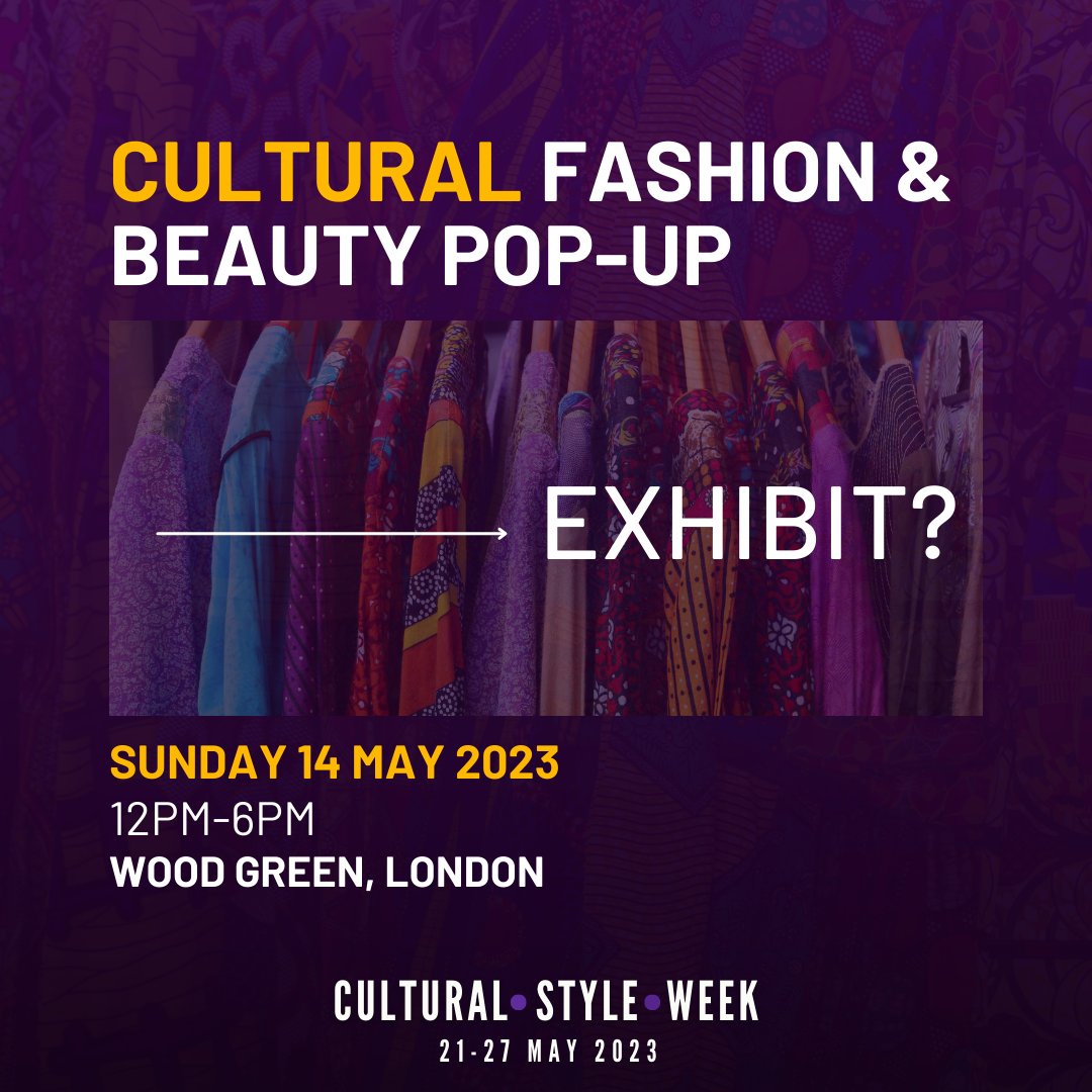 culturalstylewk's tweet image. Our Cultural Fashion Pop-Up on Sunday 14 May in #WoodGreen #London is an opportunity shop for #CulturalStyleWeek and beyond! We are looking for local cultural vendors and artisans! More info &amp;gt; ow.ly/ZqKY50MKaHq pls retweet @HaringeyCP @HaringeyToday