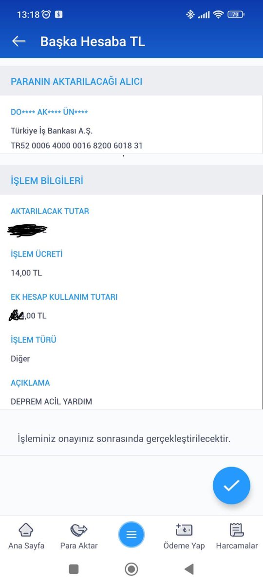 Okulumuzun açtığı yardım hesabına havale yapıyoruz. Bizden 14 TL havale ücreti kesiyo. Biz ne için gönderiyoruz İş bankası neyin peşinde?  <a href="/isbankasi/">İş Bankası</a> <a href="/haluklevent/">Haluk Levent ( Ahbap Ekibi )</a> <a href="/ProfDemirtas/">Özgür Demirtaş</a> @FOXTurkiye