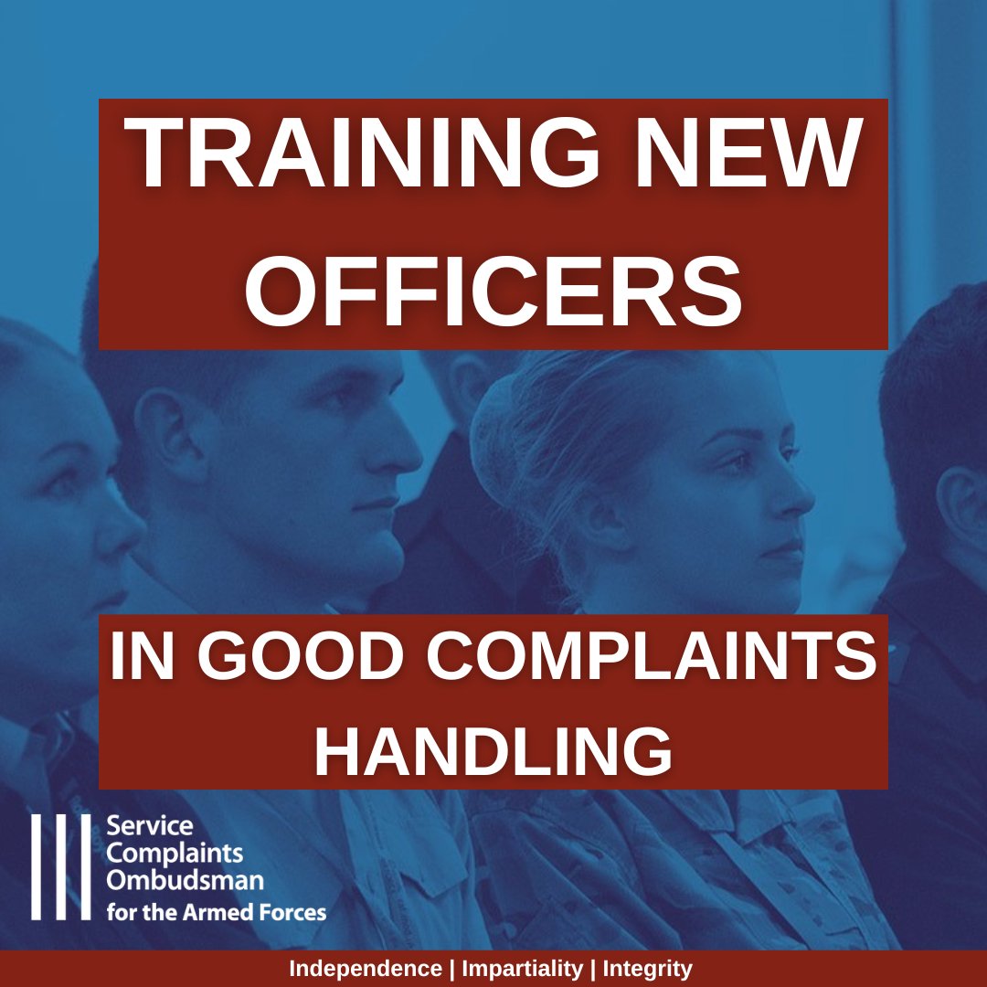 📣Last week, we trained new Royal Navy officers in complaints handling, giving them the tools they need to #MakeComplaintsCount

We run sessions every quarter across all three Services. ☑️

To request a visit from the Ombudsman, click below 👇

ow.ly/nzgp50MKlMb