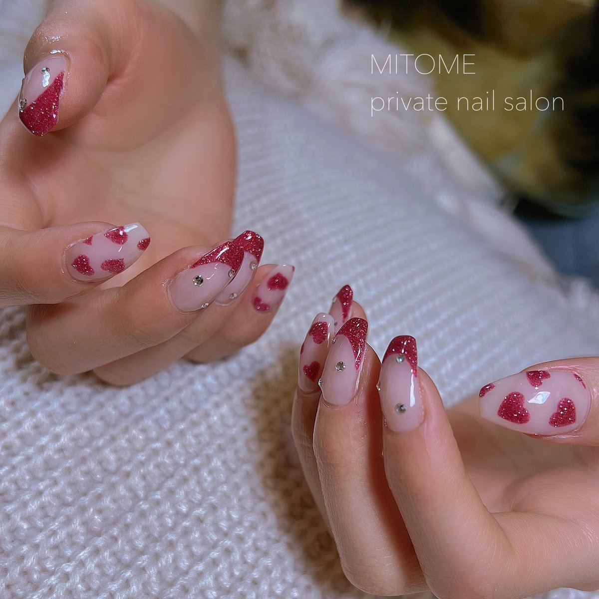 キラキラバレンタイン🤩
赤ピンクが可愛すぎる💗
#横浜ネイルサロン
#横浜フィルイン
#バレンタインネイル