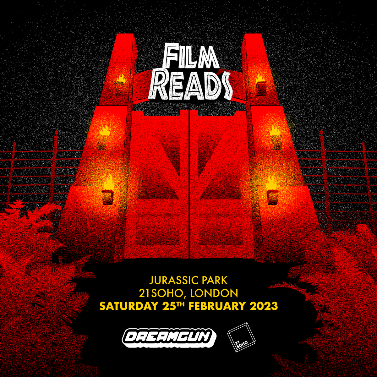 Announcing our new monthly Dreamgun night at 21Soho, London! A different Film Read every month starting with Jurassic Park this Saturday 25th February. Tickets are on sale now at tickettext.co.uk/s4dhuxwqeY