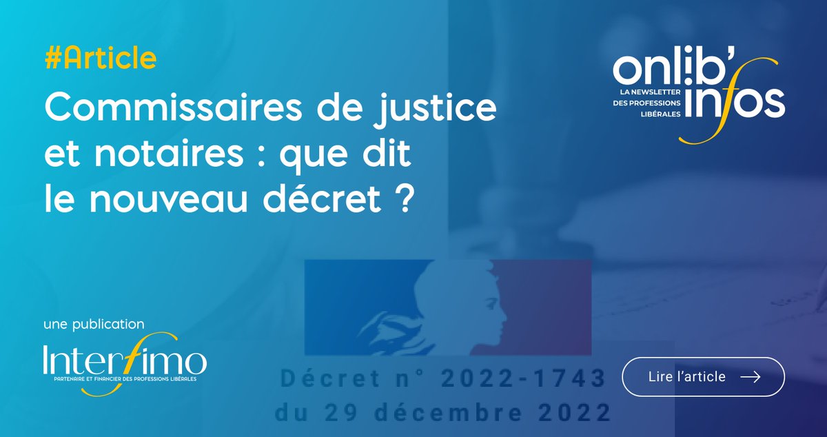 🆕 Nouveau décret sur les commissaires de justice et de #notaires : délai de traitement accéléré, déontologie assouplie, prestation de serment assouplie et regroupement possible d'études ! 👉lnkd.in/eyH8k9zd
 
#CommissaireDeJustice #ProfessionsLibérales <a href="/LCL/">LCL</a>