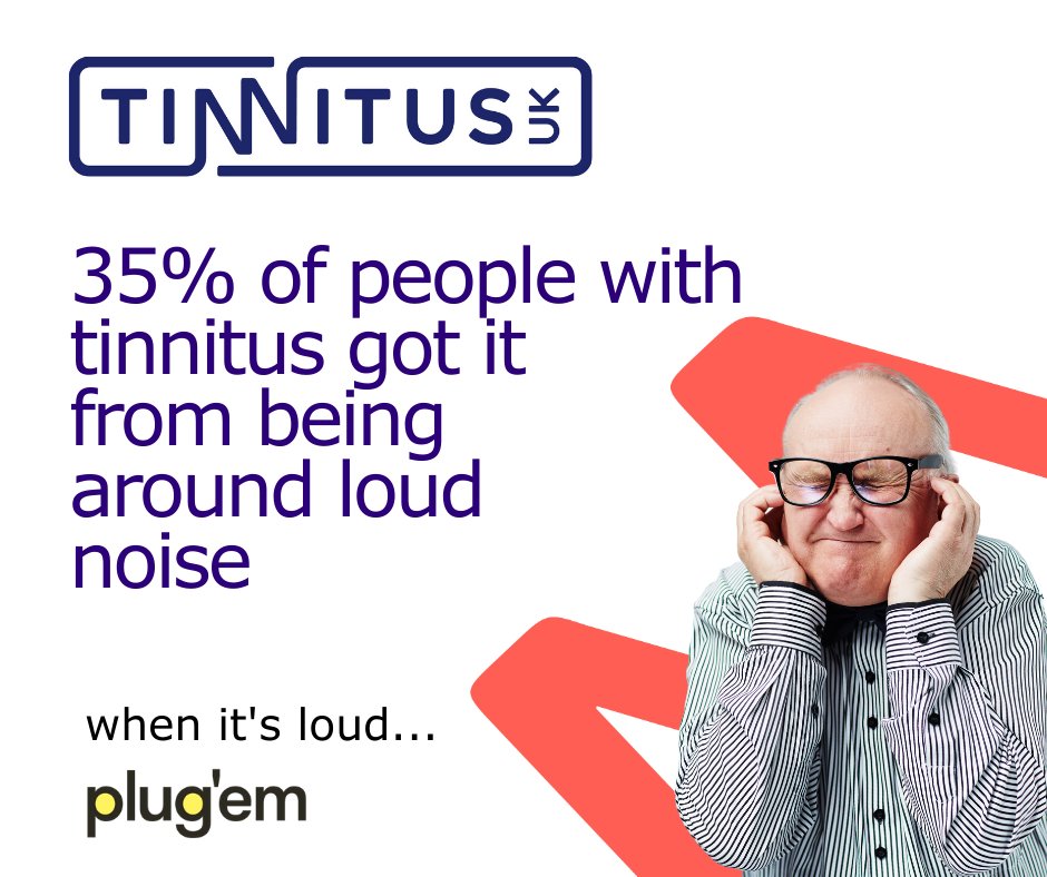 35% of people with tinnitus got it from being around loud noise - this could be occupational, leisure, travel or trauma.

Noise exposure of any kind risks damaging your hearing - when it's loud, plug'em.

#TinnitusWeek #hearinghealthcare #nehab #tinnitushelp #protectyourears