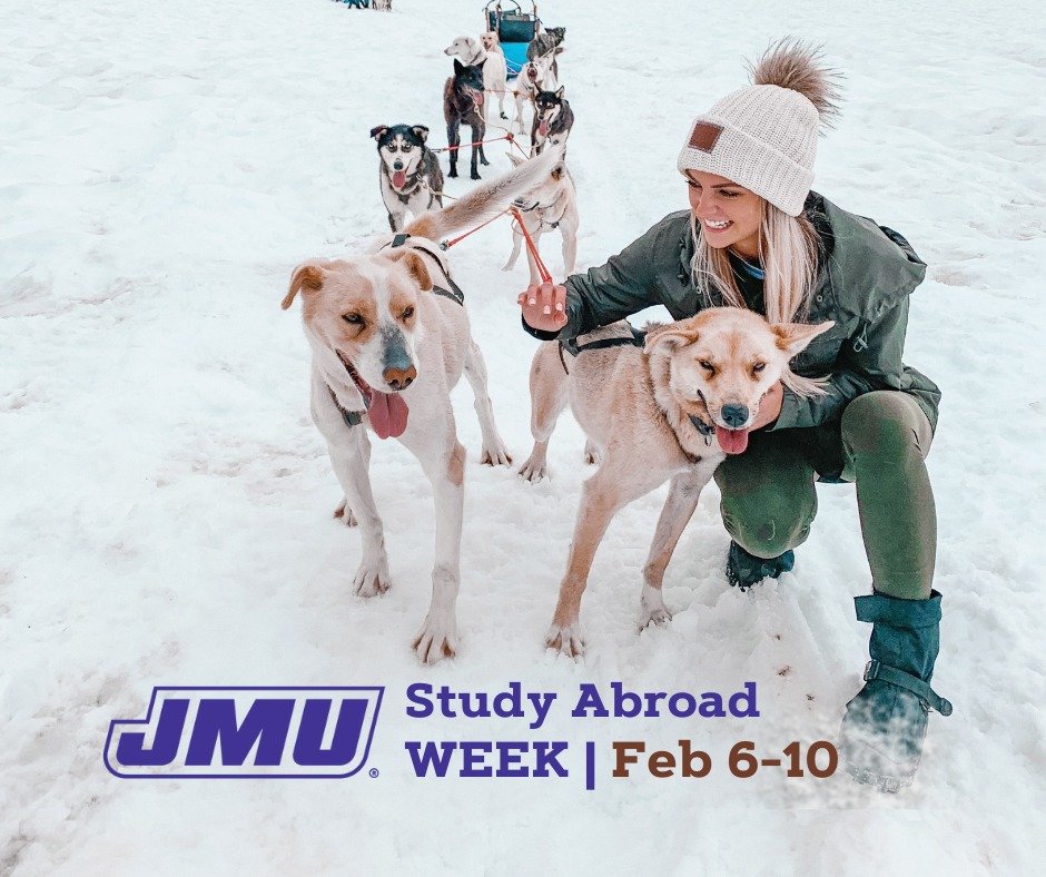 Celebrate all things study abroad with a week full of food, events, workshops, and more!
🗓Check out the full event calendar at: jmu.edu/global/abroad/…

💜🌍💛 #globaldukes #jmustudyabroad #jmustudyabroadweek