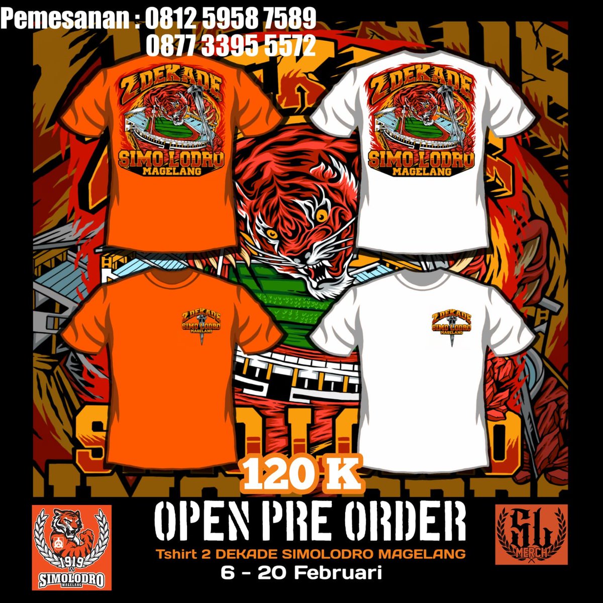 Langsung di gasss dulur dulur T-shirt 2 DEKADE SIMO LODRO  JANGAN SAMPAI TIDAK KEBAGIAN DAN TIDAK IKUT MERAYAKAN 🧡✊️🍻