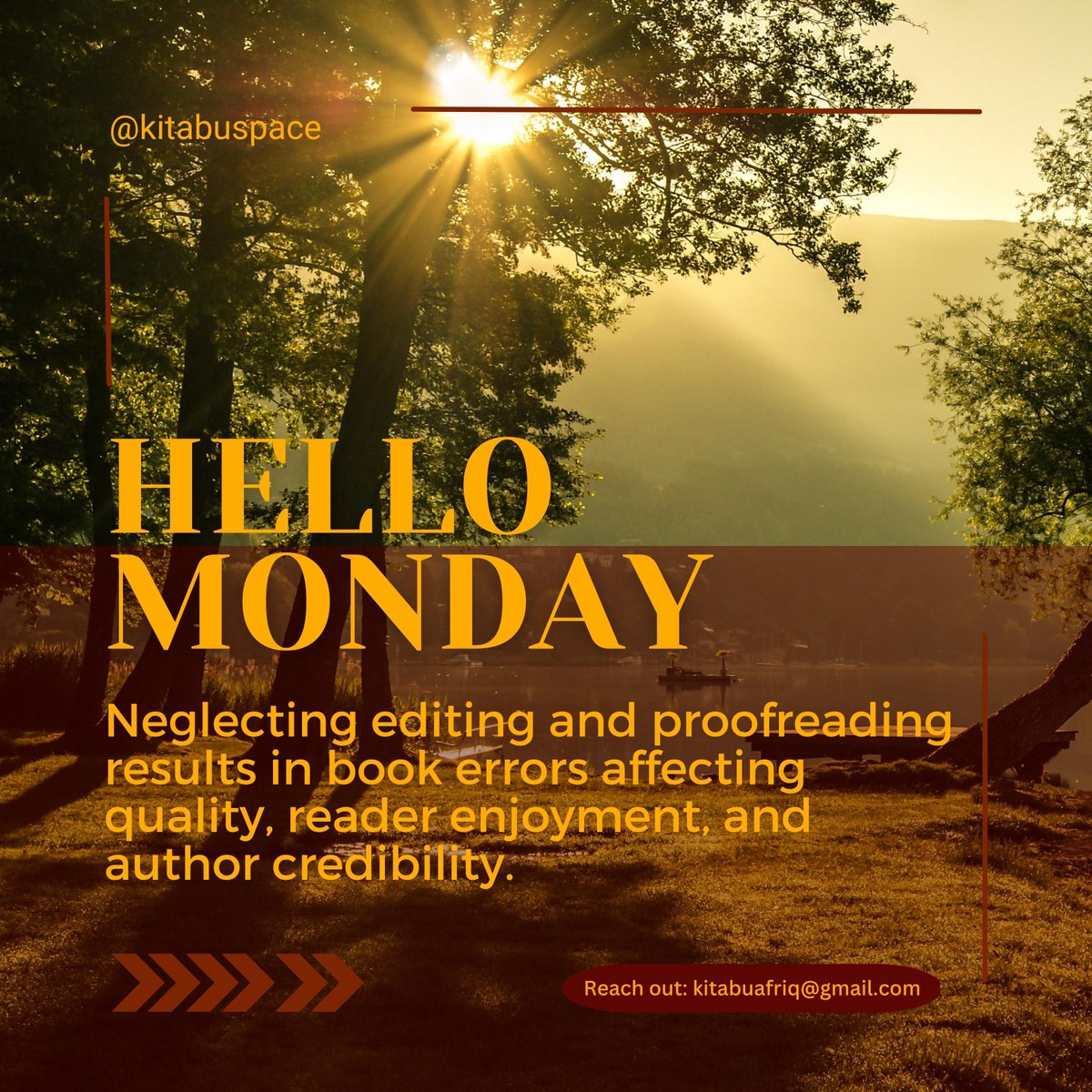 kitabuafriq's tweet image. Don&apos;t let book errors impact the quality of your story, reader enjoyment, and your credibility as an author. Prioritize editing and proofreading! 
#bookwritingtips #authorlife