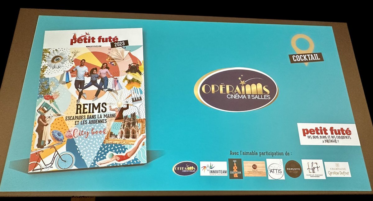 NewsMagChamp's tweet photo. Lancement réussi pour l’édition 2023 du @guidespetitfute #Reims #Champagne 😊👍🏼📚
Le guide utile pour découvrir ou redécouvrir toutes les bonnes adresses de notre ville et de notre région !
Bravo à tous les coups de ❤️ de cette année 👏🏼
#PetitFuté #LegendR #ReimsLegendR https://t.co/MFTUbfD7A0