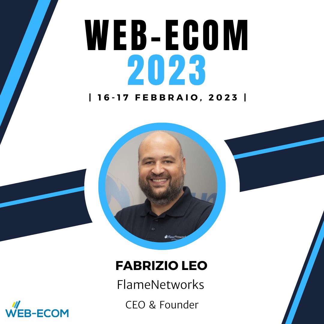 Web_Ecom's tweet photo. Fabrizio Leo sarà tra i relatori della quarta edizione del Webecom con un workshop intitolato: “Analisi dati Server-Side a supporto delle campagne di Marketing”.

Web-ecom: Bari, 16 e 17 febbraio
Hotel Nicolaus Sheraton
https://t.co/K25L6ajddz https://t.co/kRPos1F7MU