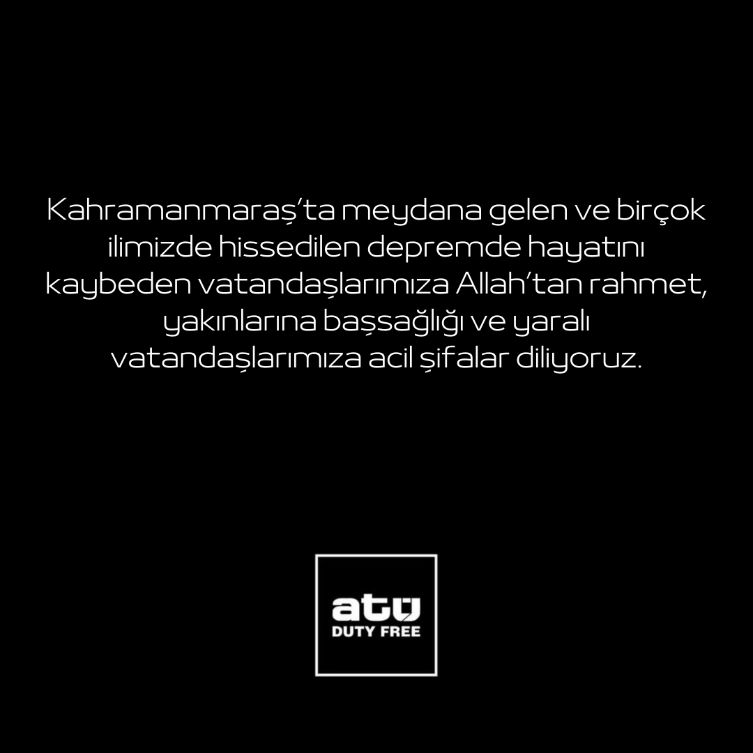 Kahramanmaraş’ta meydana gelen ve birçok ilimizde hissedilen depremde hayatını kaybeden vatandaşlarımıza Allah’tan rahmet, yakınlarına başsağlığı ve yaralı vatandaşlarımıza acil şifalar diliyoruz.
#deprem