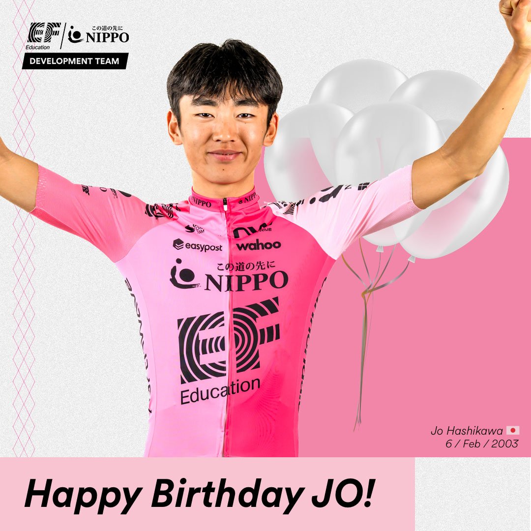 Turning 20 today – best wishes Jo and here’s to a great year ahead! #efeducationfirst #efeducationeasypost #teamnippo #nippo #ridecannondale  #northwave #ogkkabuto #irctire #protouchstaff #wahoofitnessofficial #centrecenit #prologo #mucoff #ixssports