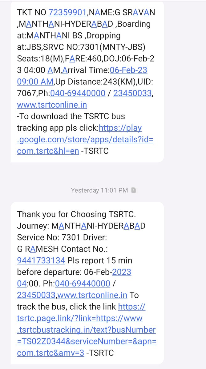 SravanGade's tweet photo. We are requesting pickup &amp; dropping point at Kamanpur.Drivers are not calling n responding to calls for where to pickup even we are booked from manthani also @TSRTCHQ @tsrtcmdoffice https://t.co/ZpaUysmHi7