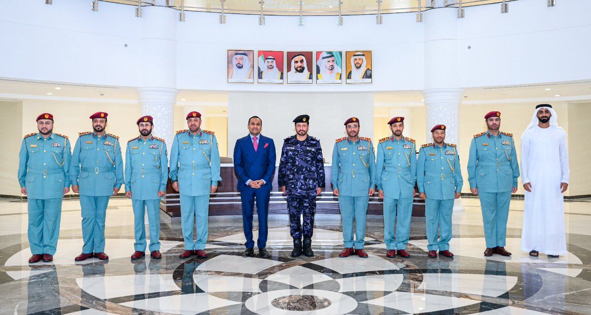 tahershams's tweet photo. Pleased to meet Major General Saif Al Zari Al Shamsi, Commander-in-Chief of Sharjah Police over a brief conversation. We commend the efforts of @shjpolice in consistently providing high level of #safety &amp; #security for people &amp; assets in UAE &amp; effective #response to #emergencies https://t.co/wNUSqjsPJ6