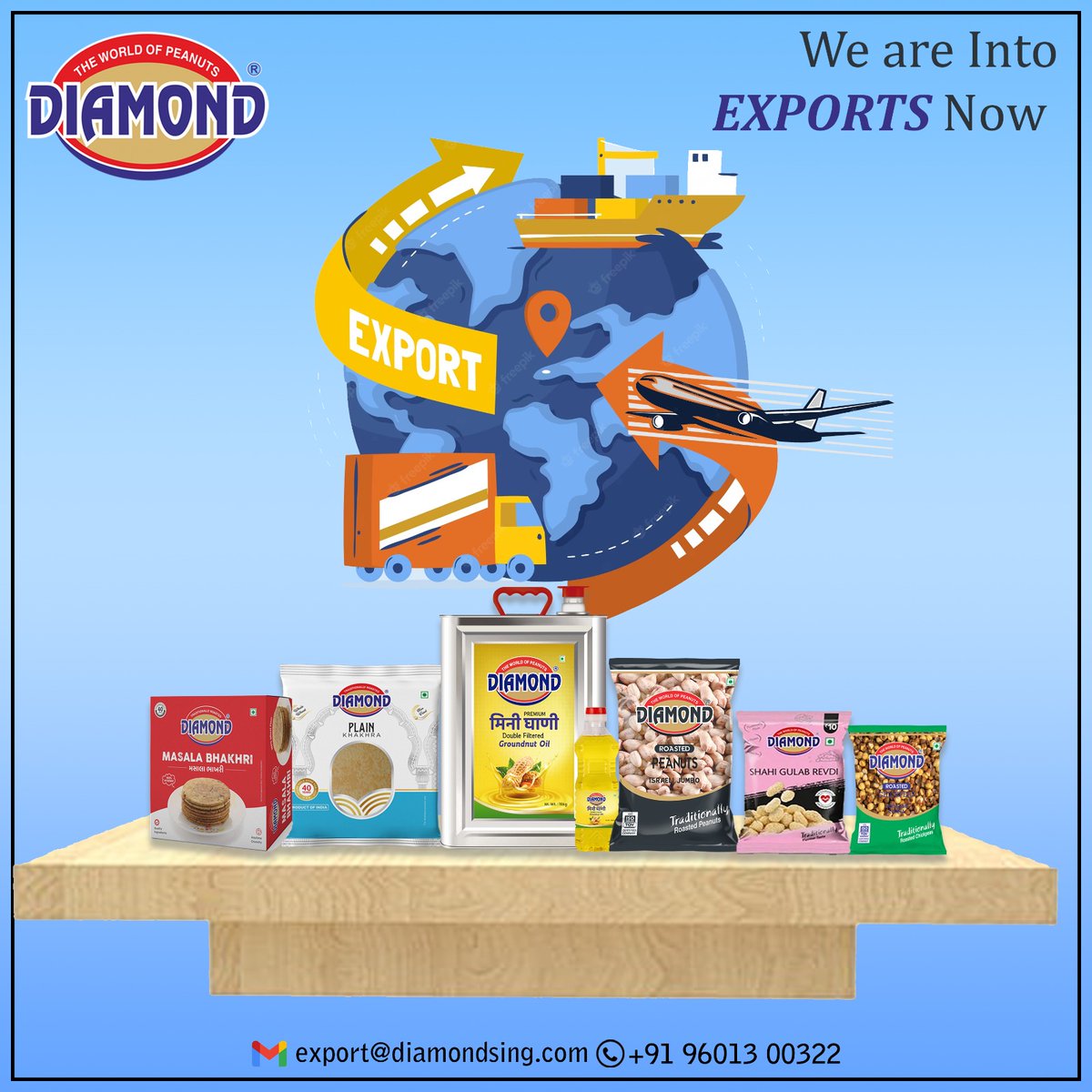 DiamondSing6's tweet photo. We are Happy to announce that We are into exports now

#diamondsing #diamond #export #productexport #ourproducts #importexport #foreign #internationaltrade #readytofood #uae #import #usa #exporter #Khakhara #bhakhri #peanutoil #revdi #chickpeas #foodexport #Gujarat https://t.co/ZOjlLsPFod