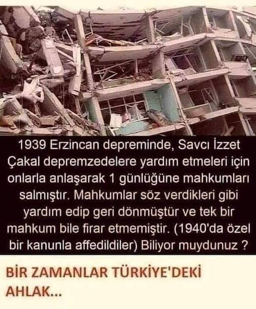 Ülke genelinde yaşanılan #deprem 
Sebebi ile ailelerine ulaşamayan
Ve kendilerinden haber alınamayan mahkumlar var. Geçmiş dönemde yapıldığı gibi riskli bölgelerdeki mahkumları salın afet bölgesine yardım etsinler afat kadar etkili olacaktır.
<a href="/RTErdogan/">Recep Tayyip Erdoğan</a> <a href="/kilicdarogluk/">Kemal Kılıçdaroğlu</a>