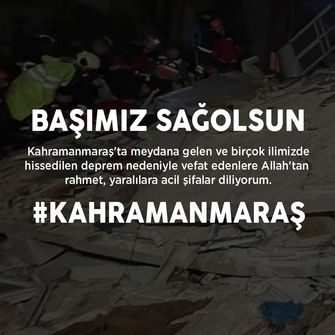 OzcanDeniz's tweet photo. Başımız sağolsun. #Kahramanmaraş https://t.co/aMLtQkVkGs