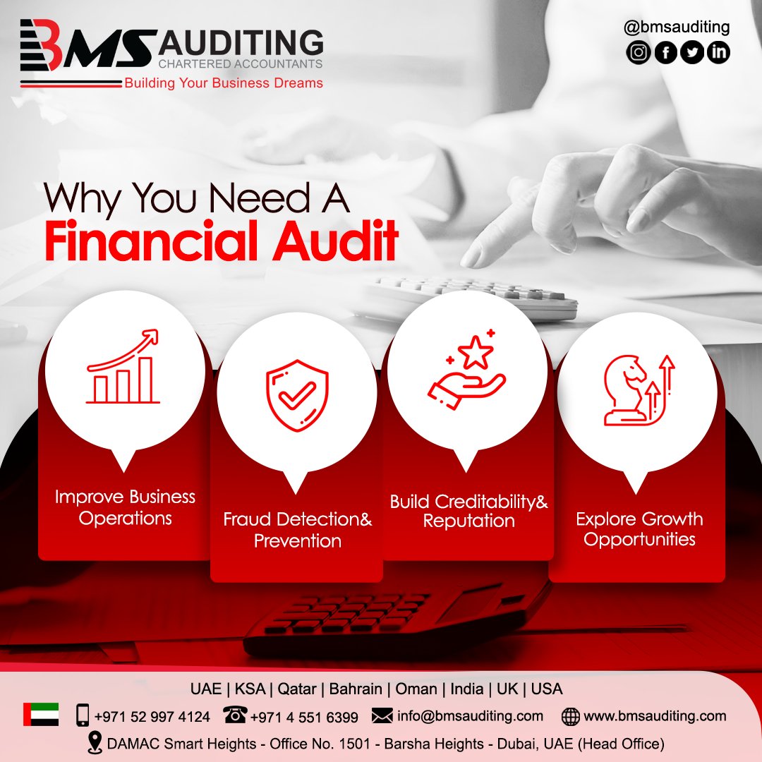 Our experienced auditors use the latest tools and techniques to examine internal controls, and other financial records to ensure accuracy and compliance with relevant laws and regulations. bmsauditing.com/financial-audi… #financialaudit #financialservices #auditors #accountants #finance