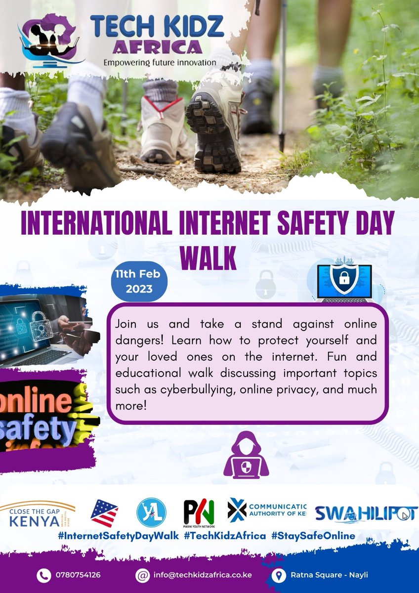 PwaniYouth's tweet photo. We are joining the world in the celebration of International  internate Safety Day through a walk on the 11of February 2023.Join us in this
#Youthnaplanke #changemaker4life https://t.co/lM6El9iEEQ
