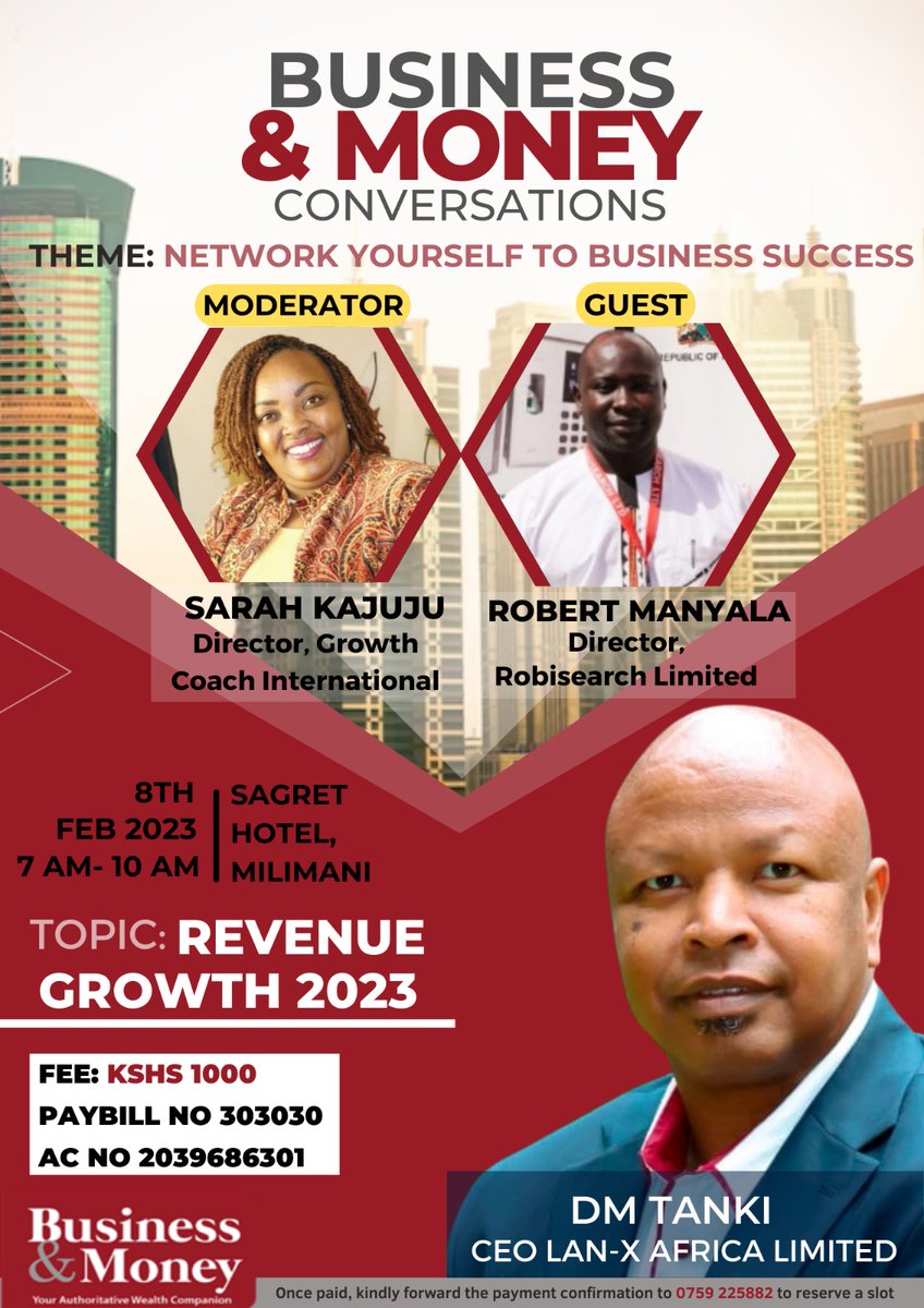 You can do networking and make yourself to greater heights in business , join the conversation
@robisearchict #RobisearchICT
#Mzeemoi
#MainaAndKingangi
#Babuowino
#Georgemagoha
#Kithurekindiki