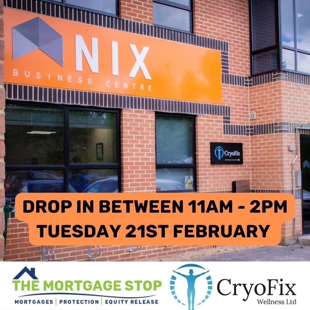 Drop in anytime between 11am - 2pm Tuesday 21st February! 

Jointly hosted by us, Romsey &amp; District Chamber of Commerce and Cryofix Wellness, join us at a special open day event at NIX Business Centre, 2 Premier Way, Romsey SO51 9DQ.