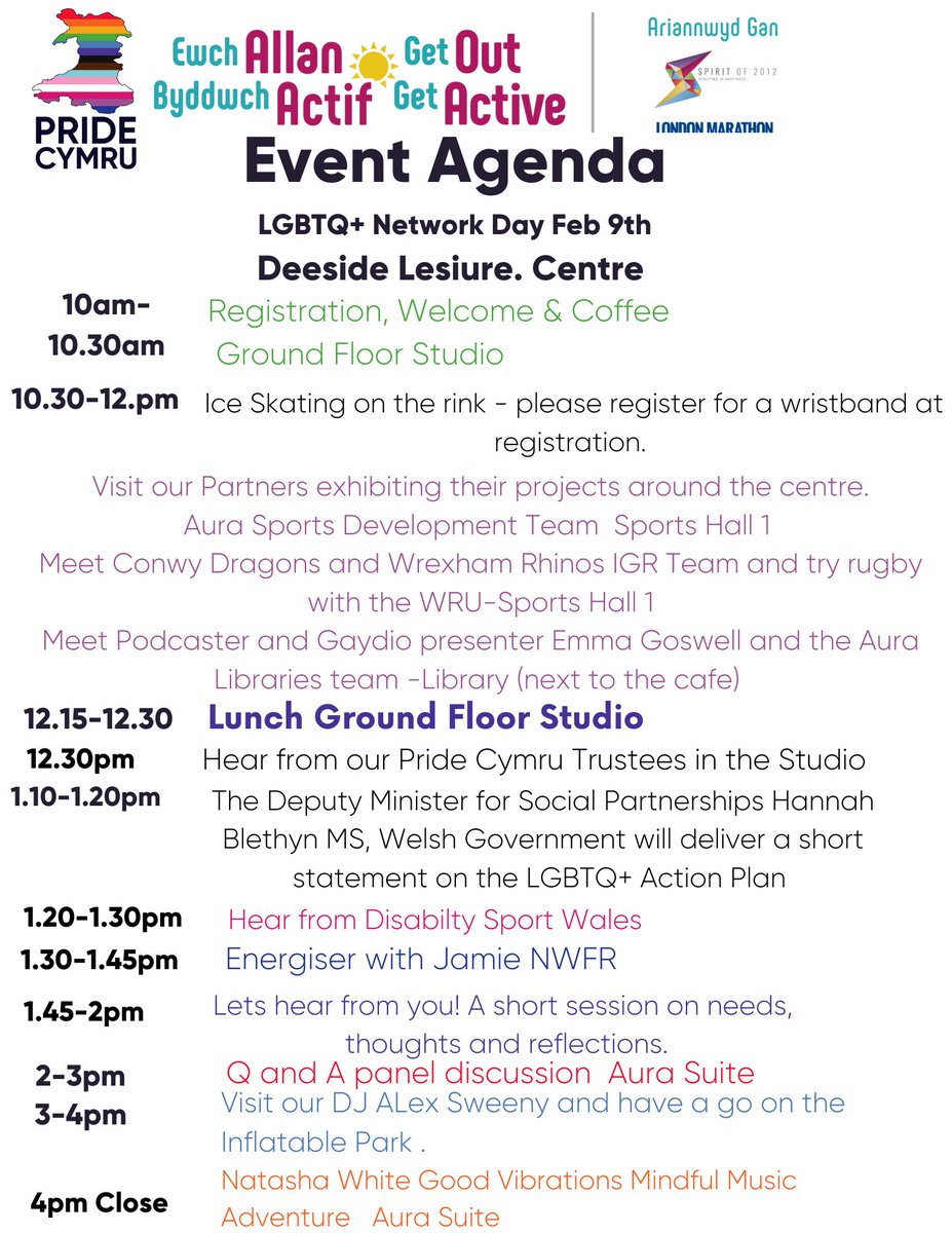The agenda is out for <a href="/PrideCymru/">Pride Cymru</a> LGBTQ+ Network and partnership event THIS THURSDAY! If you want to know more about diversity, equality and inclusion  book your place and join us everybody is welcome 🙌🏽eventbrite.co.uk/e/north-wales-…