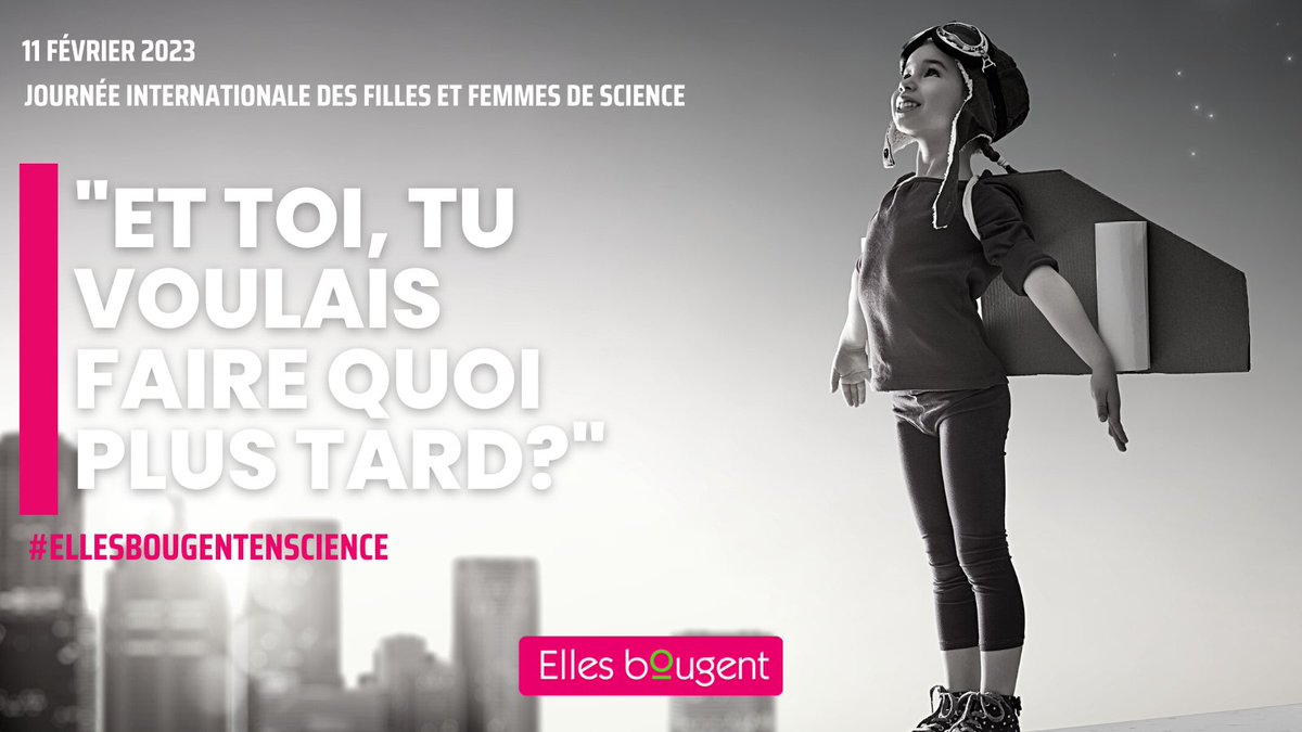 Ellesbougent's tweet photo. 📣 A l'occasion de la journée internationale des filles et femmes en science le 11 février prochain, 
@Ellesbougent lance un sondage : "Et toi, tu voulais faire quoi plus tard ? "! 
Répondez-nous en une phrase sous ce tweet ou sur https://t.co/kkF2I3nCLY
#ellesbougentensciences https://t.co/Z2qqfrOl7o